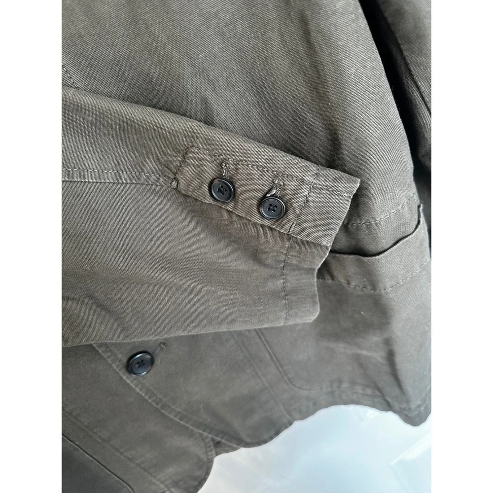 Banana Republic Mens 42 Regular Olive Brown Cotton Canvas Chore Blazer Jacket